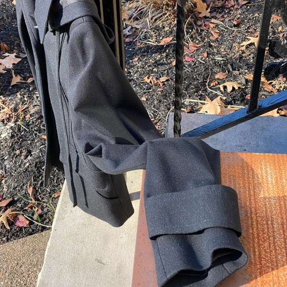 Theory Black Blazer Jacket with Detachable Hood and Drawstring Size: Medium - Picture 3 of 12